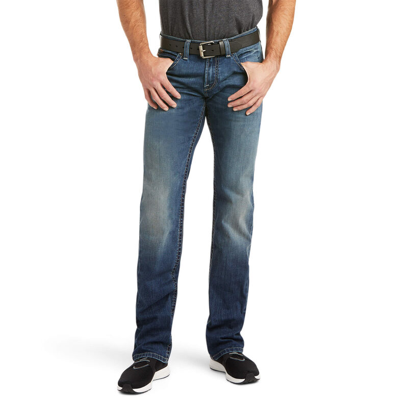 Pantalones Vaqueros Ariat M7 Rocker Tekstretch Jayce Straight Azules Hombre - Chile 784-ANSDIG